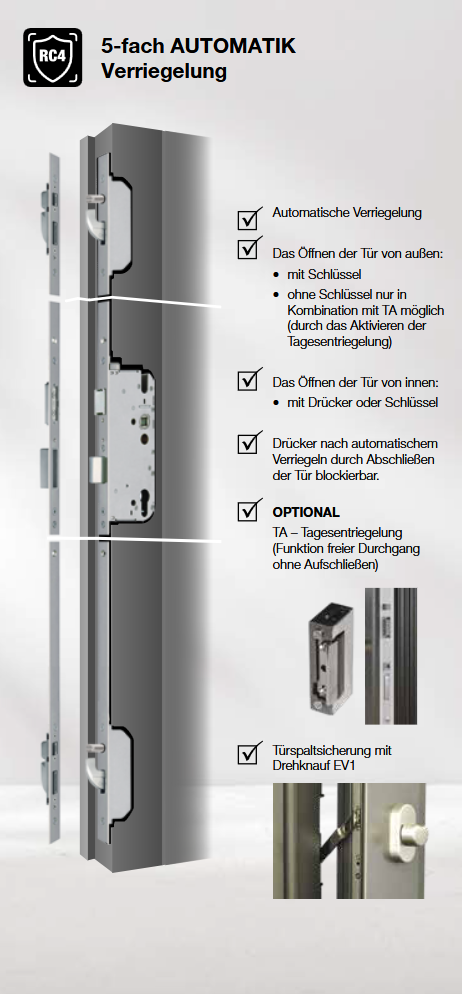 5-fach automatik verriegelung